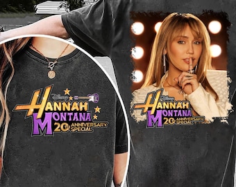 Hannah Montana 20th Years Comfort Color Shirt, Disney Channel Pop Star Tee, Hannah Montana Retro 90s