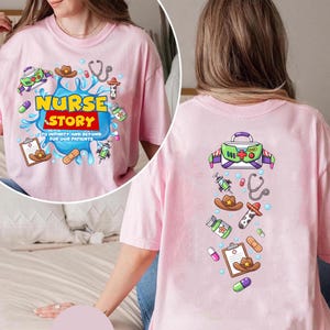 Comfort Colors® Toy Story Nurse T-Shirt, Buzz And Woody Nurse Team Shirt, Disney Nurse Story Shirt image 6