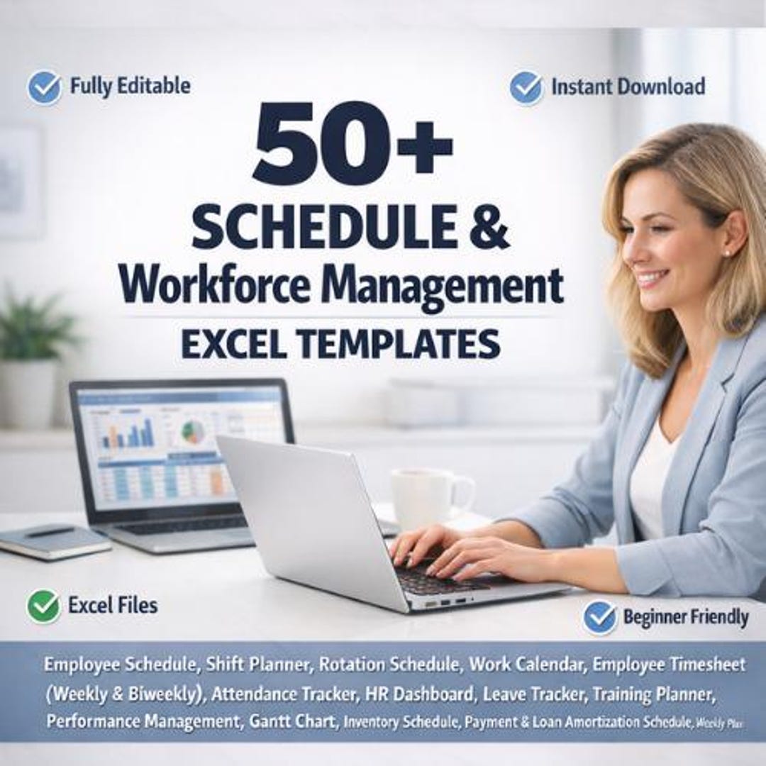 50+ Excel Employee Schedule & Workforce Management Templates ...