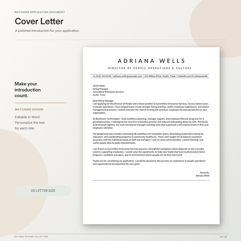Monochrome Resume Template DOCX | Structured Creative Resume CV ...