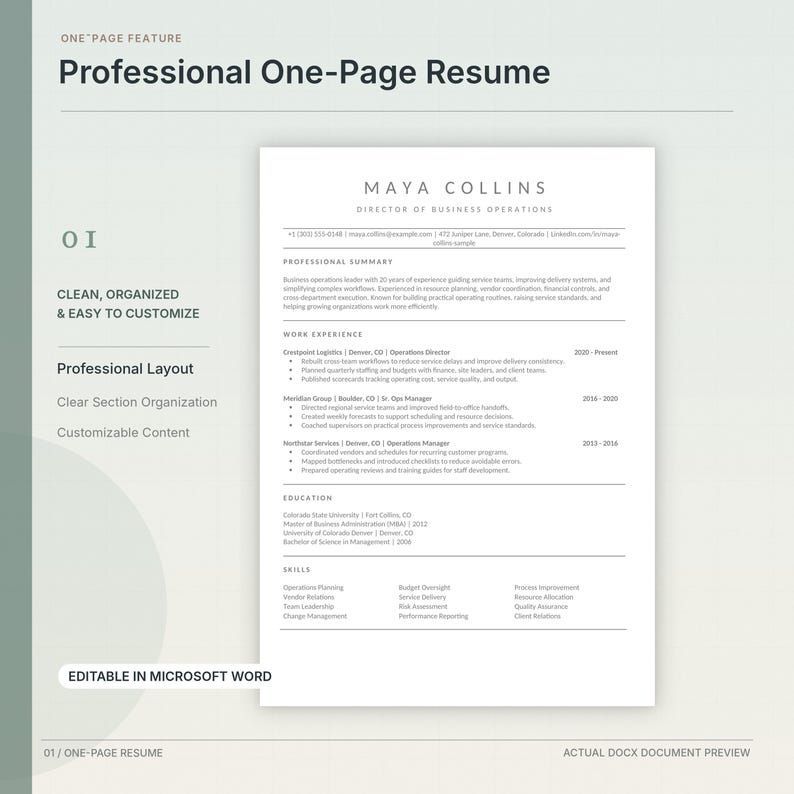 Minimalist Creative Resume Resume Template for Professional Use ...