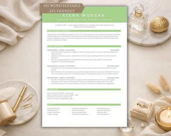 Plantilla de currículum profesional, carta de presentación editable, paquete moderno de solicitud de empleo imprimible