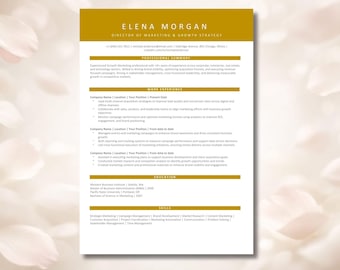 Plantilla de currículum digital para descargar: paquete editable de carta de presentación y página de referencias en Word para la búsqueda de empleo.