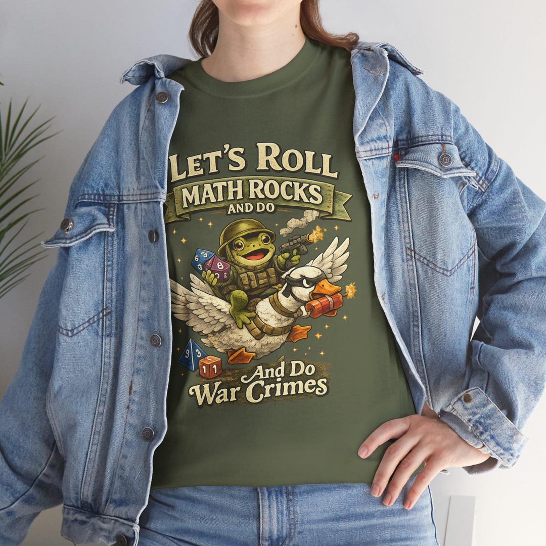 Lets Roll Math Rocks and Do War Crimes T-shirt | Dice RPG Gaming Tee - Etsy