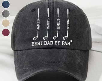 Boné de golfe personalizado e divertido para o Dia dos Pais, "Melhor Pai de Todos os Tempos", estilo vintage lavado, boné clássico "Melhor Pai de Todos os Tempos", boné de golfe para pais.