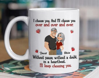 Custom Couple 3D Inflated Effect Ceramic Mug, Love Husband Gift,  Wife Husband Coffee Cup, Father's Day Gift For Him, Romantic Anniversary
