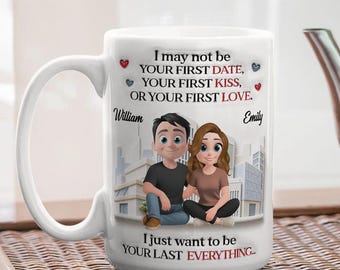 Custom Couple 3D Effect Printed Ceramic Mug, Couple Coffee Cup, Romantic Anniversary Gift For Wife Husband Him Her, Husband Father's Day Cup
