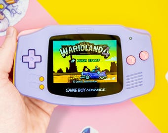 Custom Game Boy Advance – Soft Purple Pastel Edition | Laminated IPS Screen | Ready to Ship