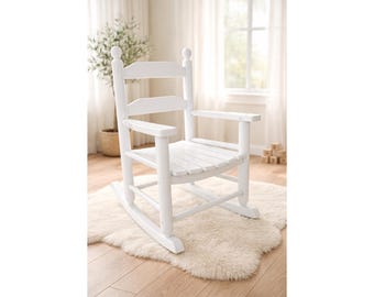 Solid Wood Kids Rocking Chair – Ages 3-6, Eco-Friendly Toddler Lounge Rocker