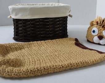 Baby Crochet Cocoon, Baby Swaddle Sack, Lion, Free Domestic Shipping