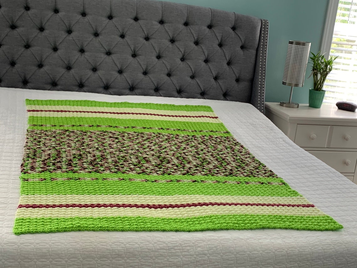 Afghan Blanket English Tea Afghan Cozy Throw Medium Weight Etsy