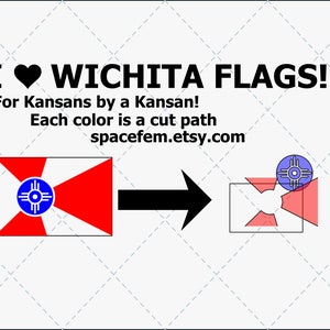 Wichita Flag SVG Vector Cut Files PNG Kansas Art image 2