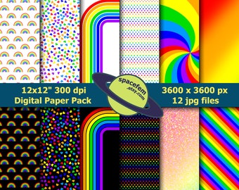 Rainbow Paper Pack | Etsy