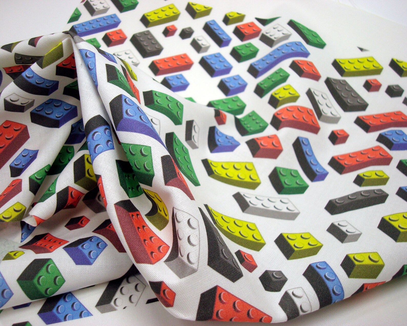 Bricks Fabric Yard lego inspired quilting cotton on white Etsy