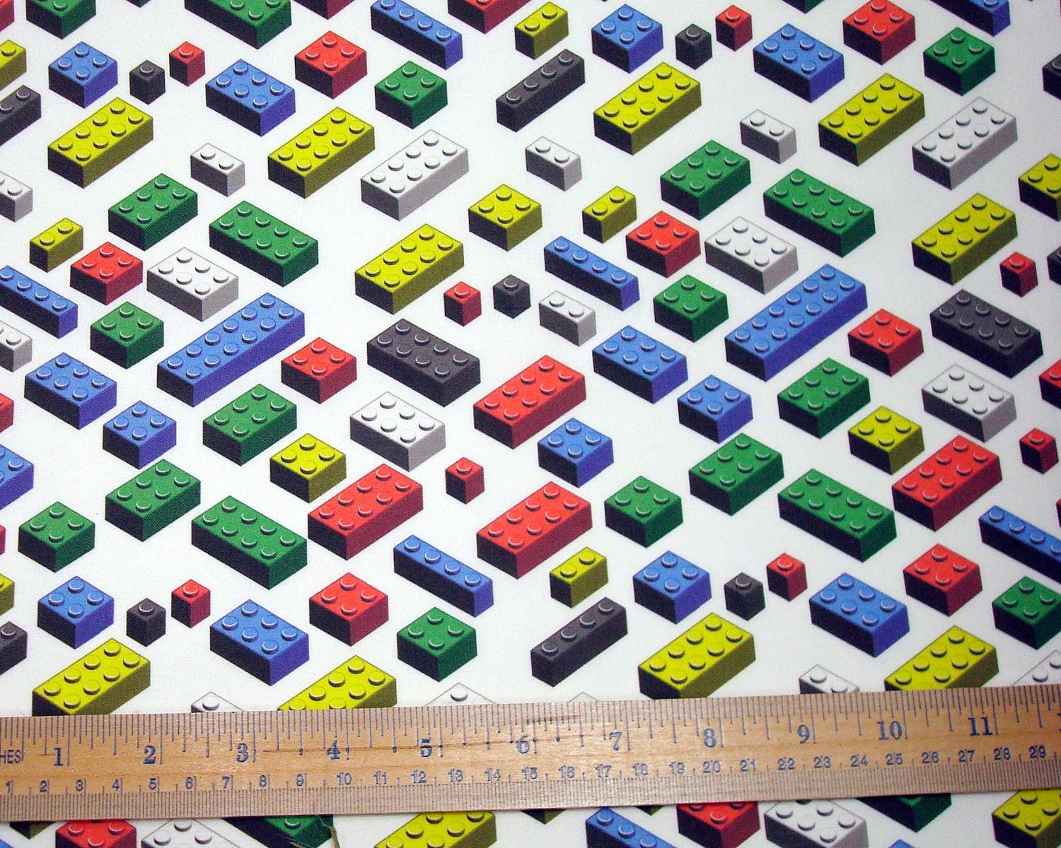 Bricks Fabric Yard lego inspired quilting cotton on white Etsy