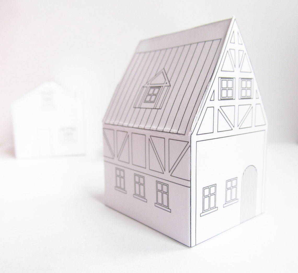 DIY Paper House, Little Model House, Cute for Decoration, Do Your Own ...