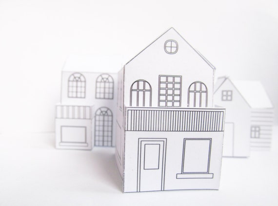 Vorlage: Papierhaus Vorlage Druckbar