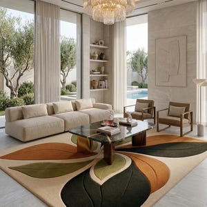Tapis tufting bespoke statement piece illustrating premium Indian artisan craftsmanship and a sleek contemporary vibe.