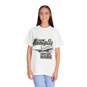 機内モードTシャツ | ヴィンテージ飛行機トラベルTシャツ 画像 3