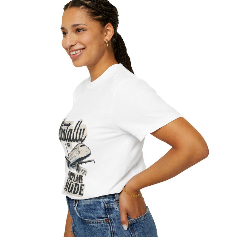 機内モードTシャツ | ヴィンテージ飛行機トラベルTシャツ 画像 5