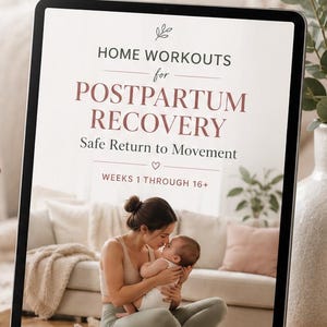 Guia de Recuperação Pós-Parto em PDF | Assoalho Pélvico, Diástase Abdominal, Reabilitação do Core, Recuperação de Cesariana | Exercícios para Fazer em Casa para Novas Mamães (Download Digital)