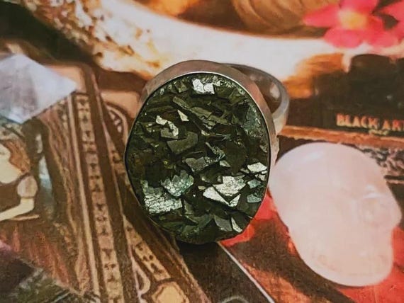 Huntid Ring Positive Power Diamond All Success Achive Powerful Ring Spells