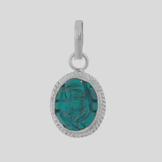 Ganesha Firoza Pendant: Good Luck, Dream Fulfillment, Occult Amulet