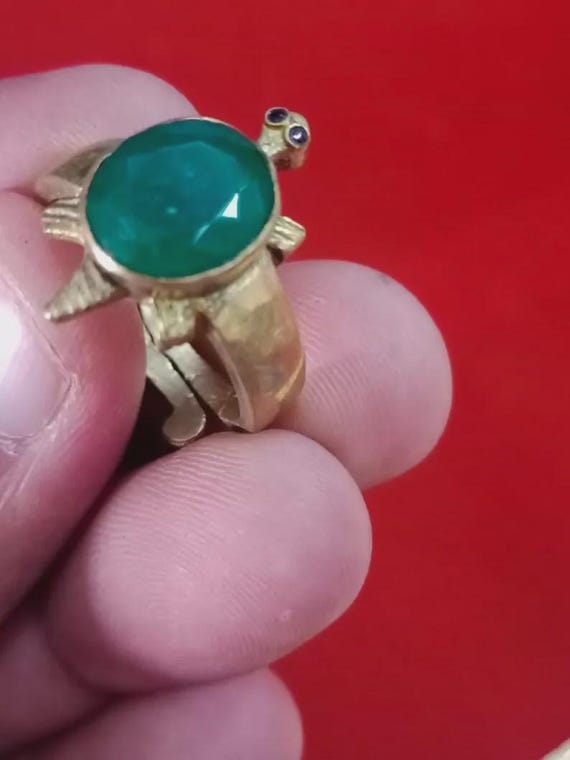 Negative Energy Destroy Bless Rare Tortoise Protection Ring Good Luck Protection | Most Powerful & Divine