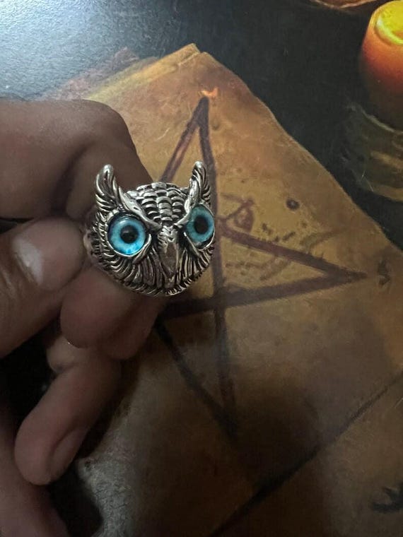 Yantra Vortex Rite Ring, Bronze Occult Jewelry, Size US 9