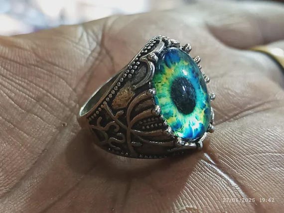 A++ Extreme Most Powerful Trisakti Rudraksha Tortise Ring / White Magic Ring