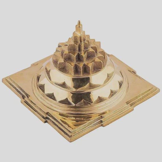 Rare Accurately Design Meru Shri Shree Yantra 4.5 x 4.5 Inch Big Size Energized