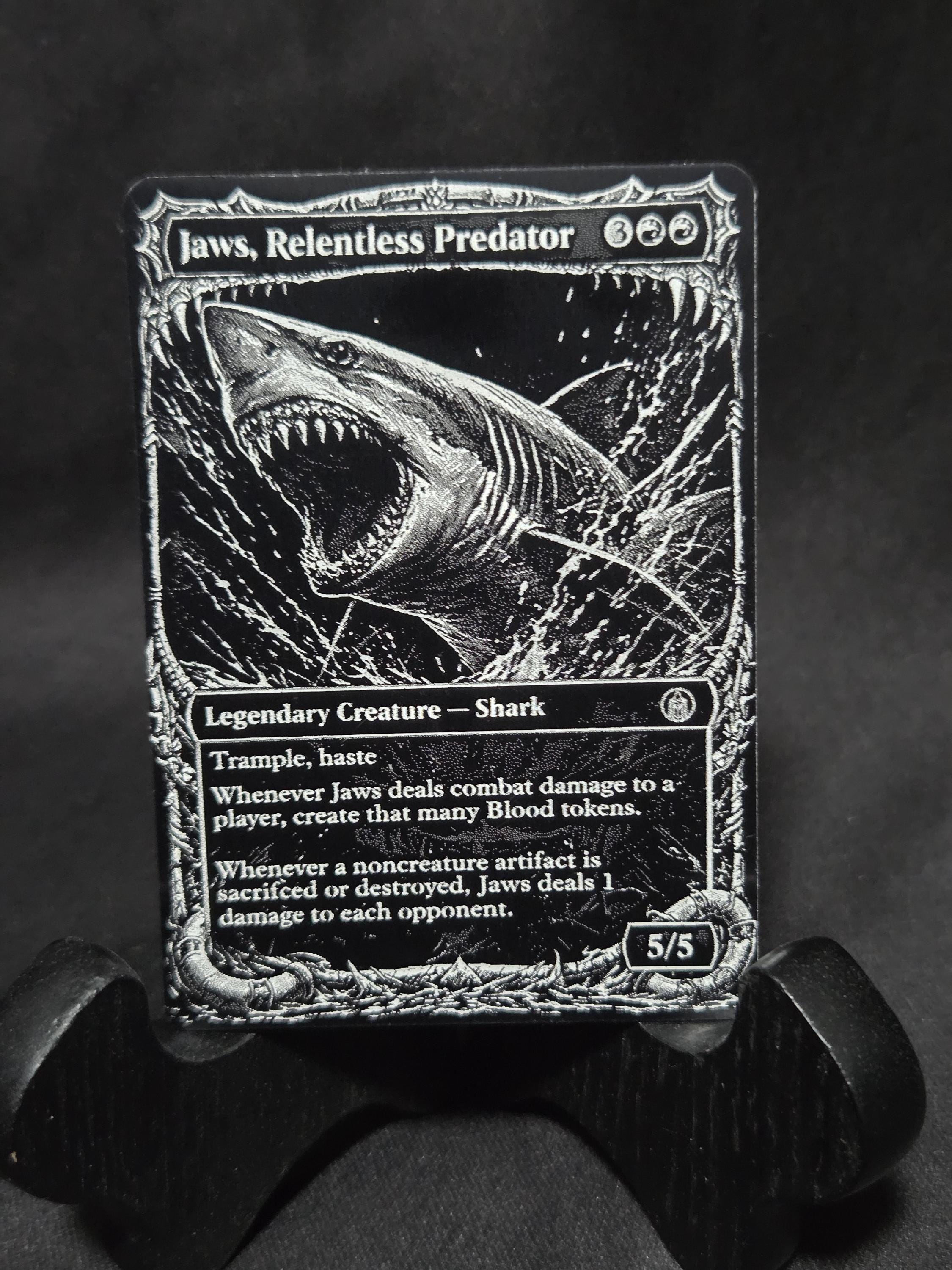 Fully Custom Stainless Steel Card – Personalized Engraved Trading
