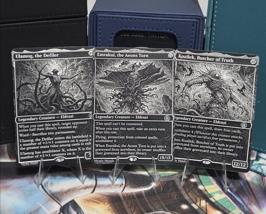 custom metal mtg cards Card Personalized Magic Card Design on Brushed Aluminum Create Your Own Unique Collectible Gift (Artifact) : Toys & Games custom metal mtg cards Trading