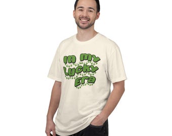 Camiseta Lucky Era para el Día de San Patricio / Camiseta de algodón teñida en prenda