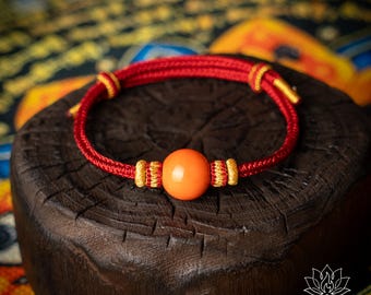 Braccialetto con corda rossa, perlina di cenere di luce preziosa, protezione spirituale, gioielli fatti a mano per la meditazione, regalo per libertà, pace, chiarezza, fortuna, yoga.