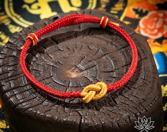 Bracciale con nodo della ricchezza in cordino rosso intrecciato a mano, braccialetto buddista tibetano con nodo infinito, braccialetto intrecciato a mano per ricchezza e protezione, regalo yoga per uomo e donna