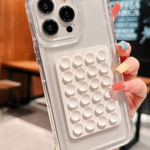 Clear Pop It Phone Case, Anti-Stress iPhone Case, Fidget Bubble Case, Transparent Silicone Cover, Fun Protective Case, Gift Idea