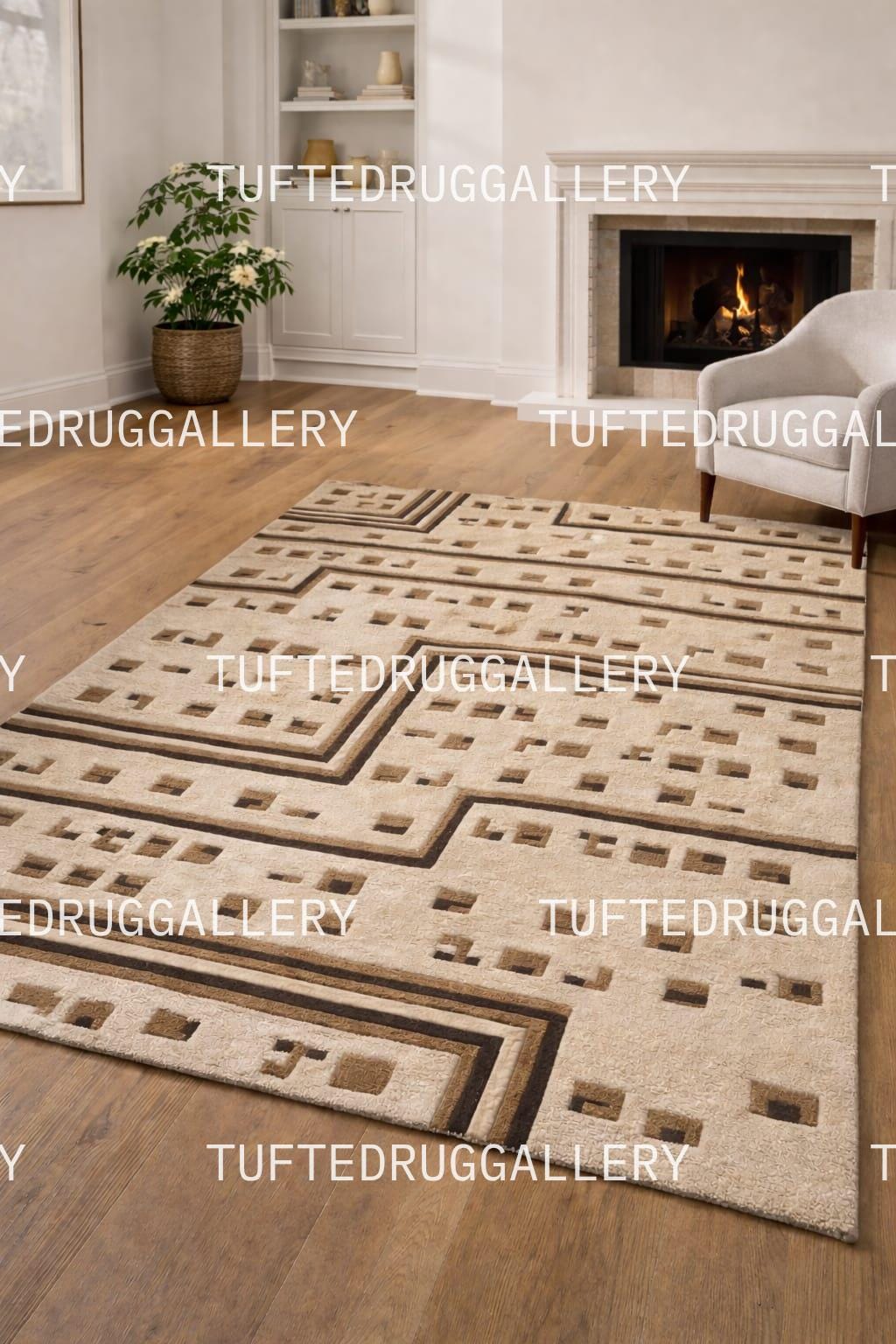 Frank lloyd wright style rugs - Etsy 日本