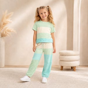 Kids Pullover and Pants Knitting Pattern PDF, Child Sweater Set Sizes 4–8