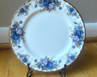 Vintage Royal Albert "Moonlight Rose" Bone China Salad Plate, English Cottage Dishes and Decor