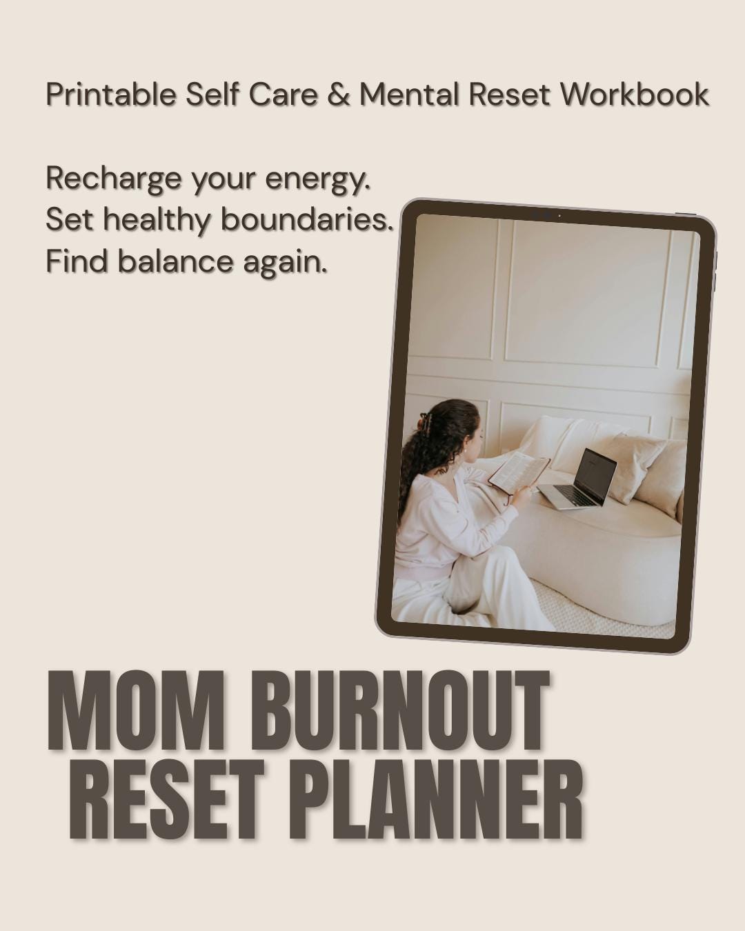 Mom Burnout Reset Planner Printable | Self Care Workbook for ...