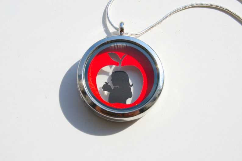 Snow White Papercut Pendant Version 2 \u2022 Fairytale Necklace \u2022 Paper Cut Jewellery