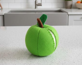 Cuttable Felt Apple Toy: Interactive Velcro Play Food