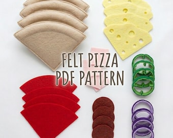 Felt Pizza Sewing Pattern: DIY Play Food (PDF Pattern)