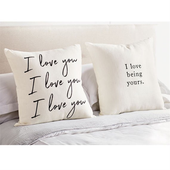 pillow with sayings on them