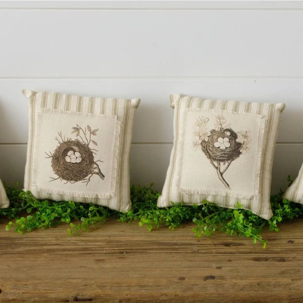 Bird Nest Pillow Etsy