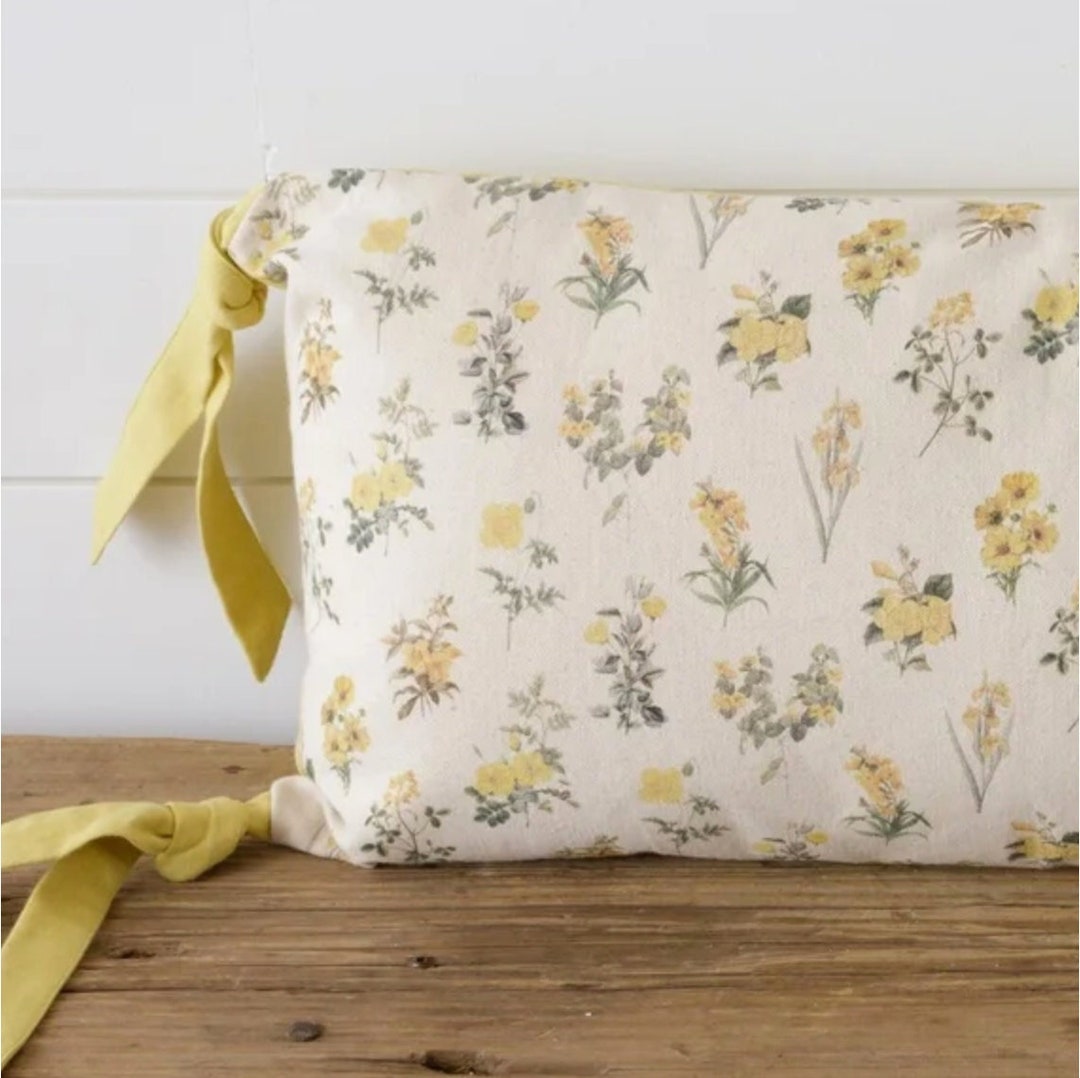 Summer Floral Wildflowers Lumbar Pillows Yellow Flowers Etsy