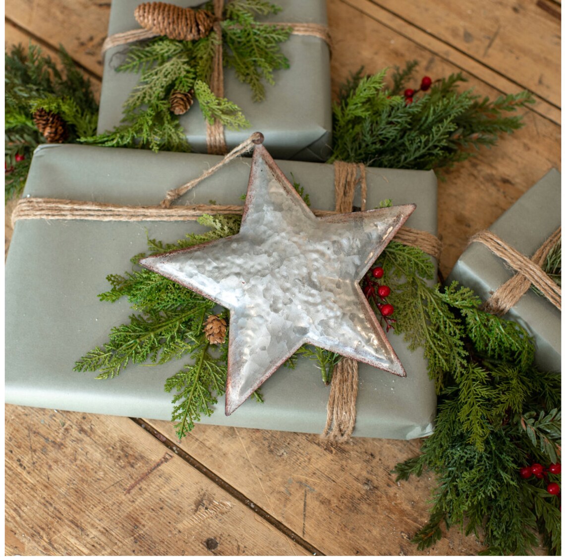 Rustic Vintage Farmhouse Metal STAR ORNAMENTS 3 5 Etsy
