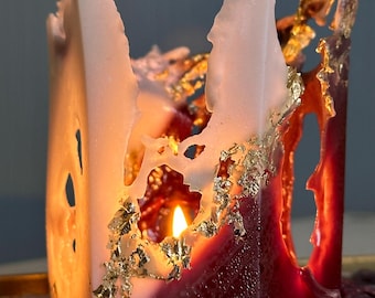 Aromatic handmade pillar candle Golden Hour