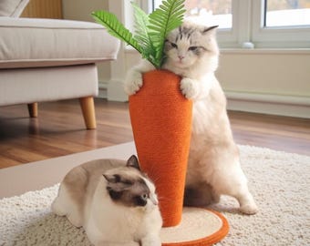 Carrot Cat Scratching Post, Cat Tower, Furniture For Indoor Cats